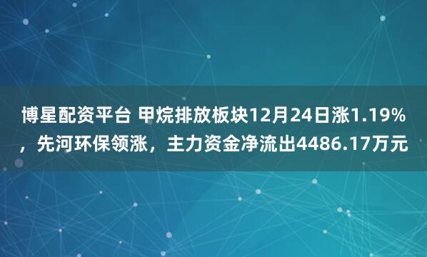博星配资平台 甲烷排放板块12月24日涨1.19%，先河环保领涨，主力资金净流出4486.17万元